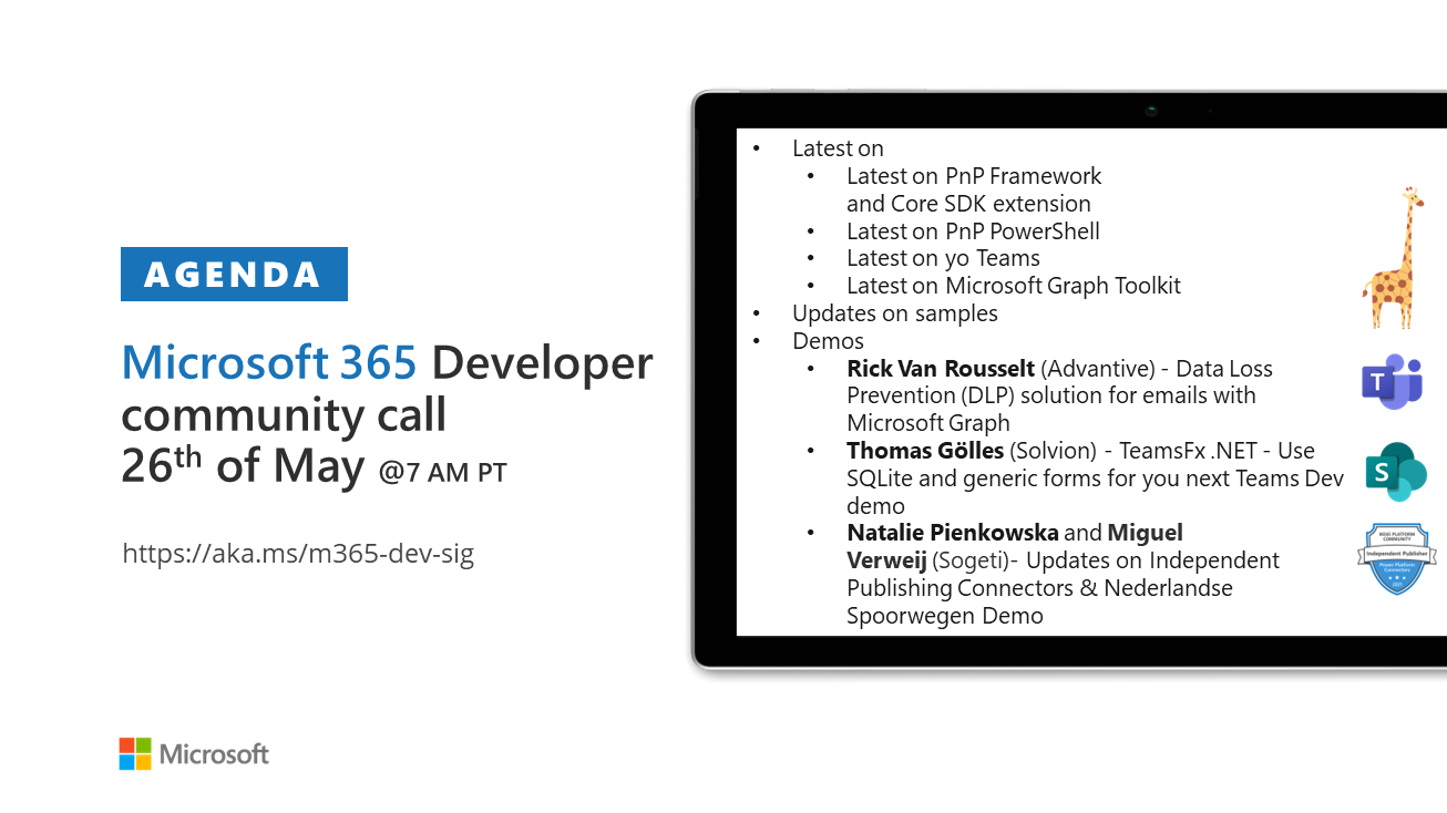 Power Platform & M365 Dev Community Call – May 26th, 2022 – Screenshot Summary