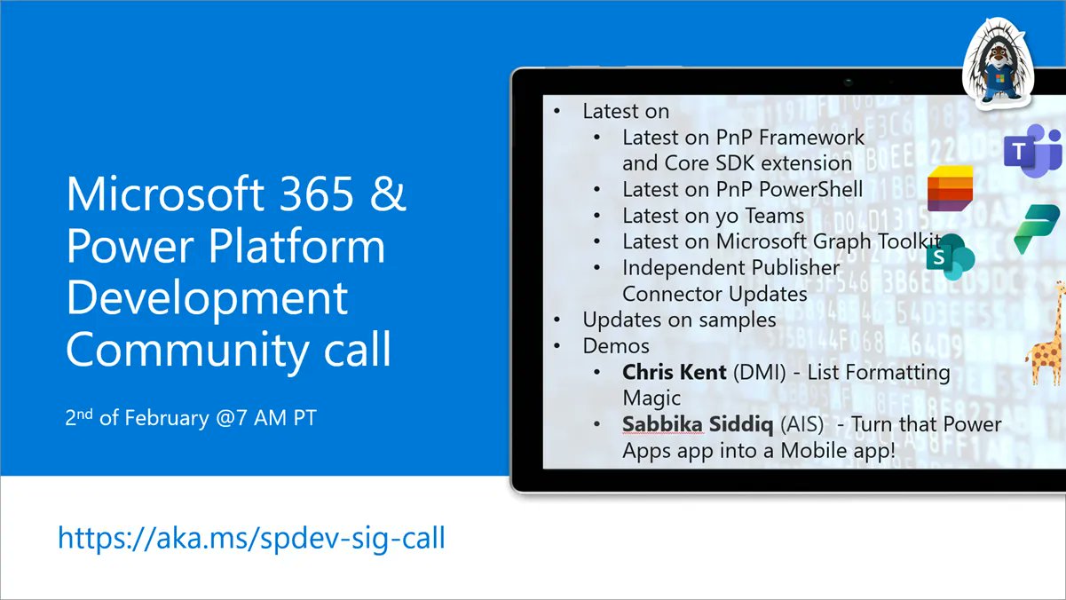 Power Platform & M365 Dev Community Call – February 2nd, 2023 – Screenshot Summary