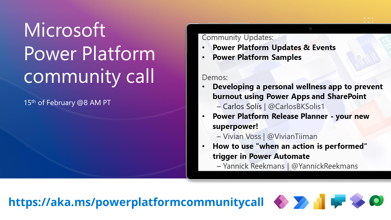 Power Platform Community Call – February 2023 – Screenshot Summary