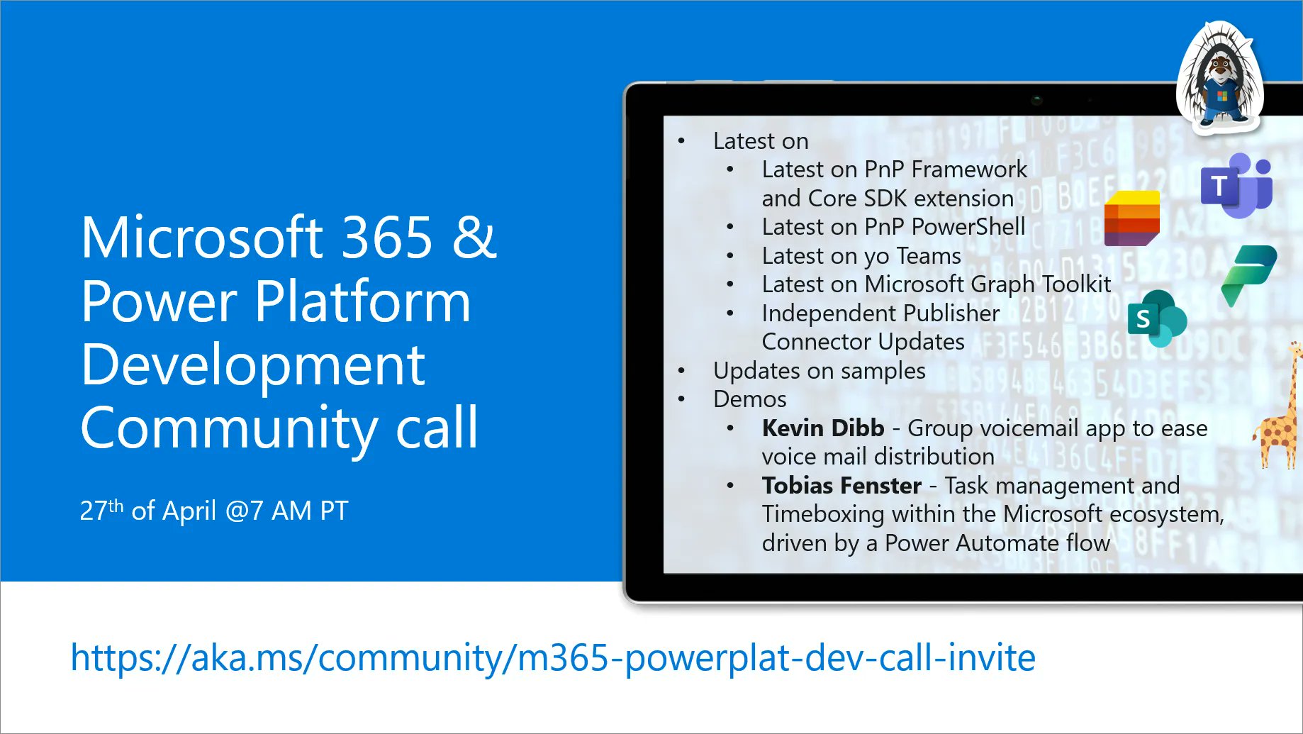 Power Platform & M365 Dev Community Call – April 27th, 2023 – Screenshot Summary