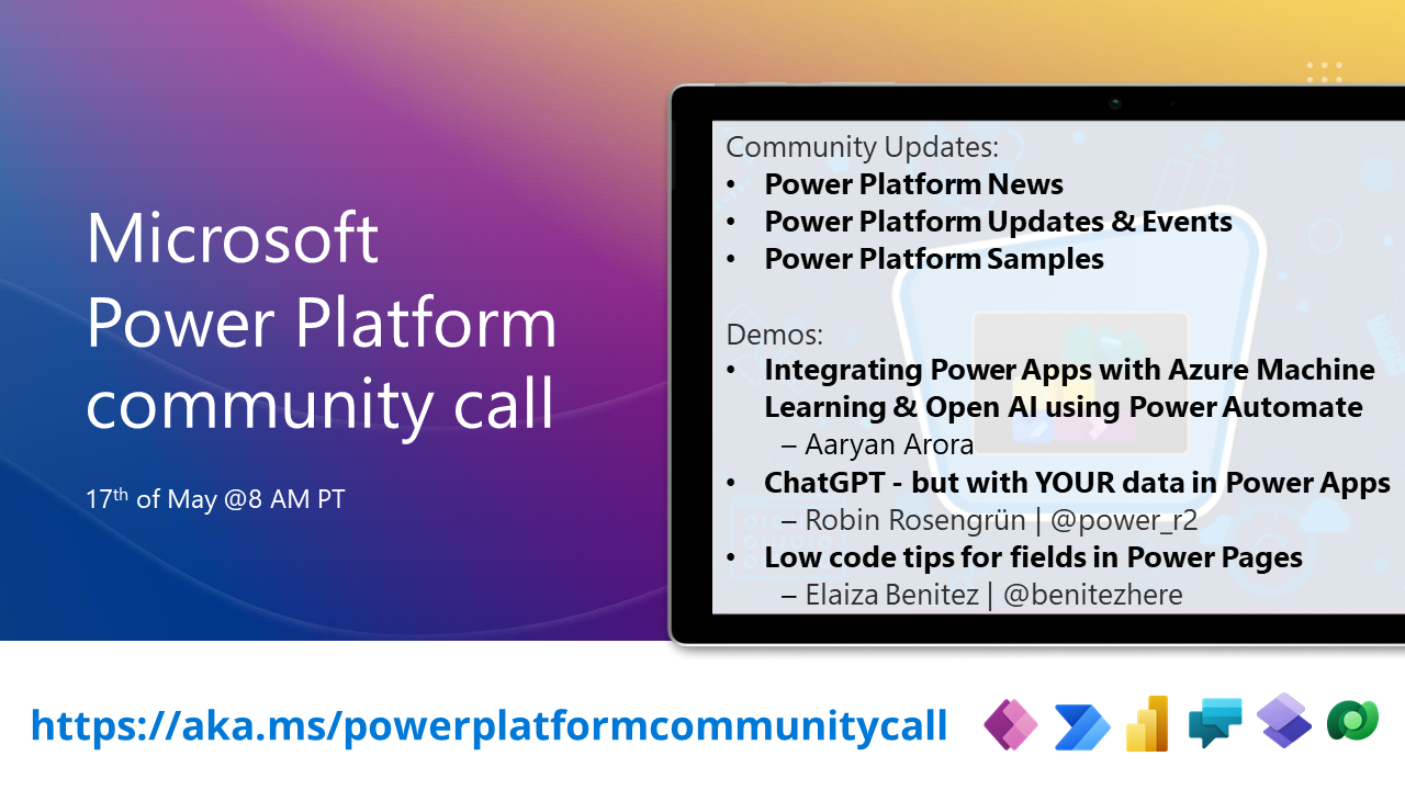 Power Platform Community Call – May 2023 – Screenshot Summary