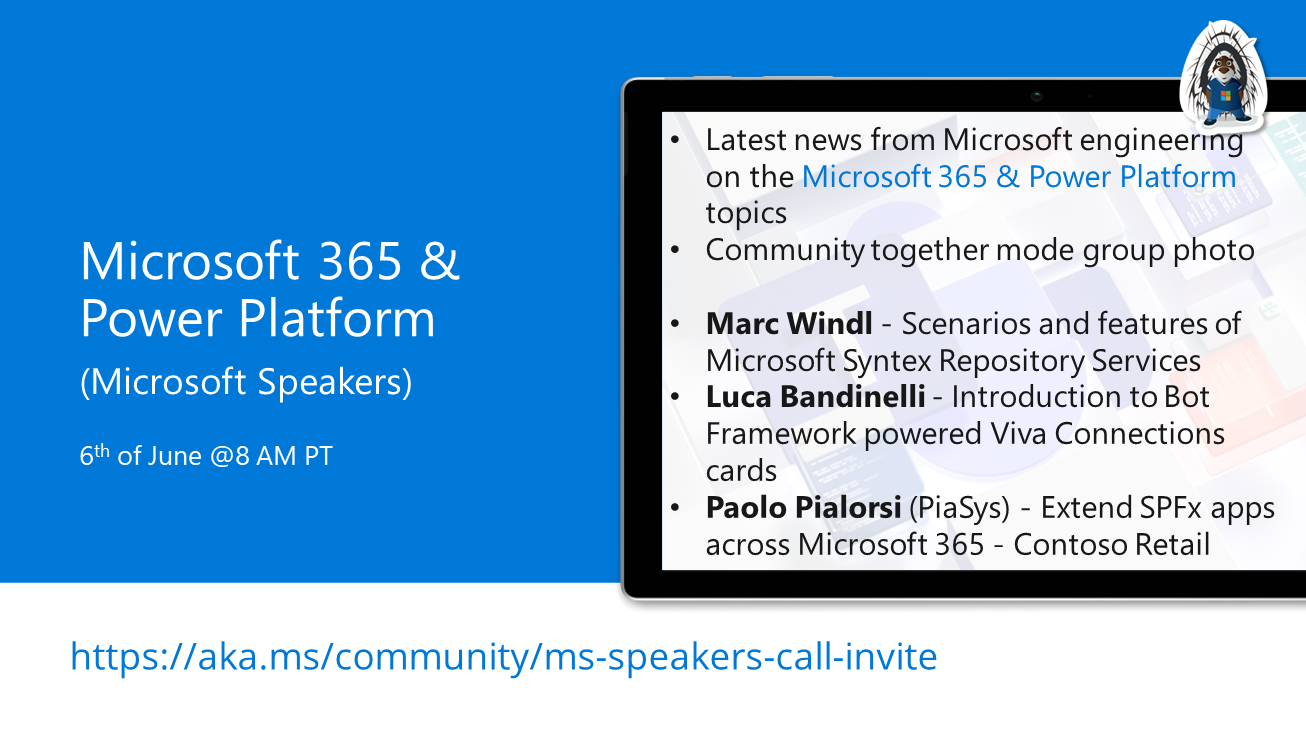 Microsoft 365 & Power Platform Call (Microsoft Speakers) – June 6th, 2023 – Screenshot Summary