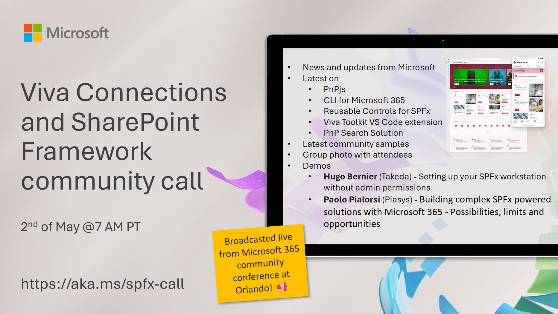 Highlights: Viva Connections & SPFx JS SIG Community Call - May 2, 2024