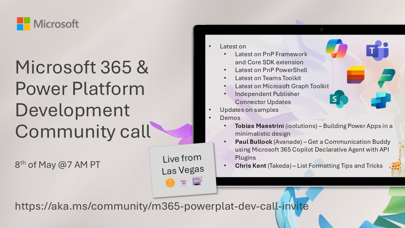 Power Platform & M365 Dev Community Call – May 8th, 2025 – Screenshot Summary Power Platform & M365 Dev Community Call – May 8th, 2025 – Screenshot Summary