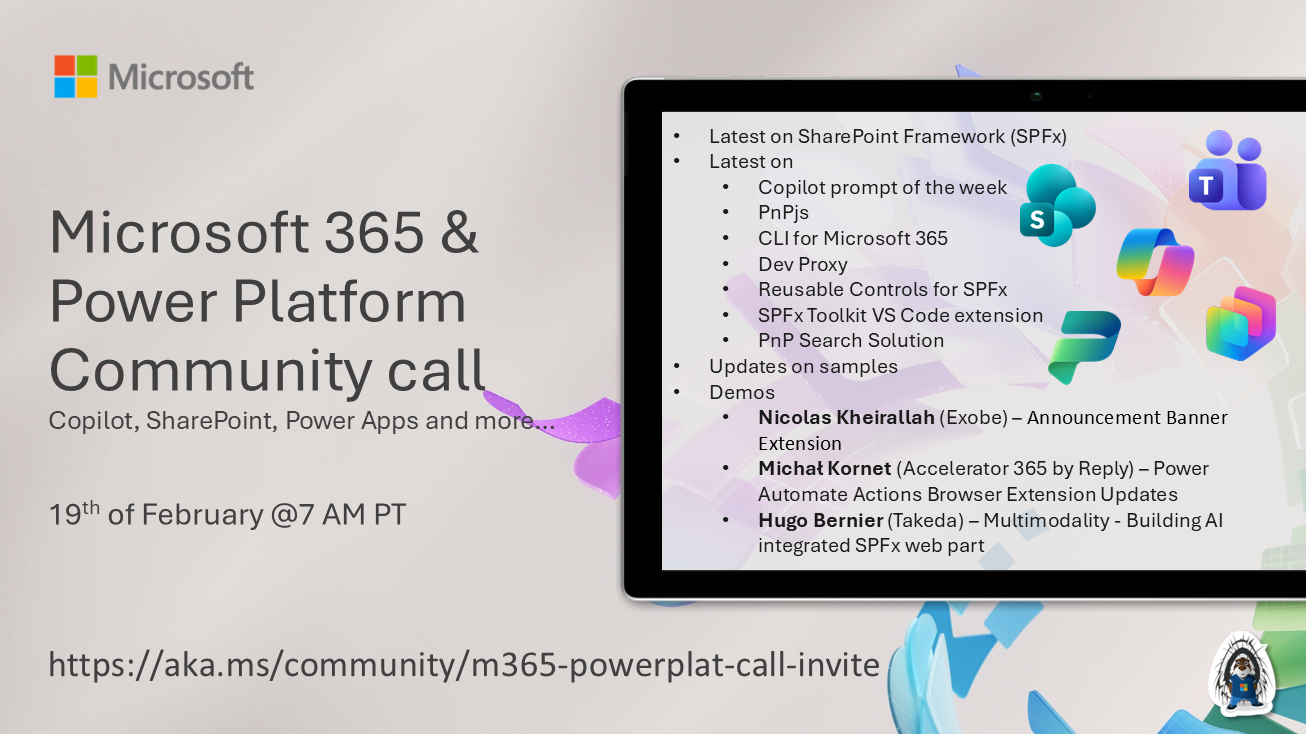 Microsoft 365 & Power Platform Community Call – February 19th, 2026 – Screenshot Summary