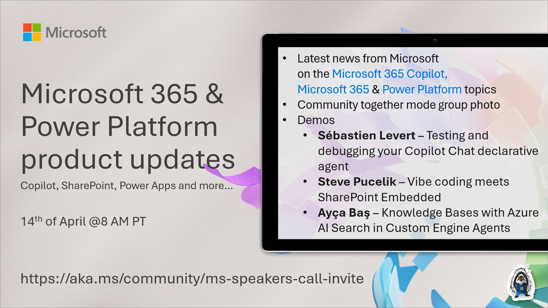 Microsoft 365 & Power Platform Call (Microsoft Speakers) – April 14th, 2026 – Screenshot Summary