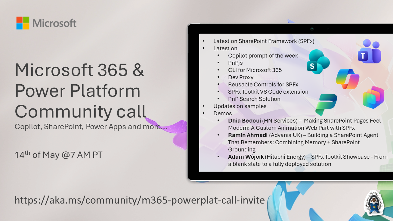 Microsoft 365 & Power Platform Community Call – May 14th, 2026 – Screenshot Summary